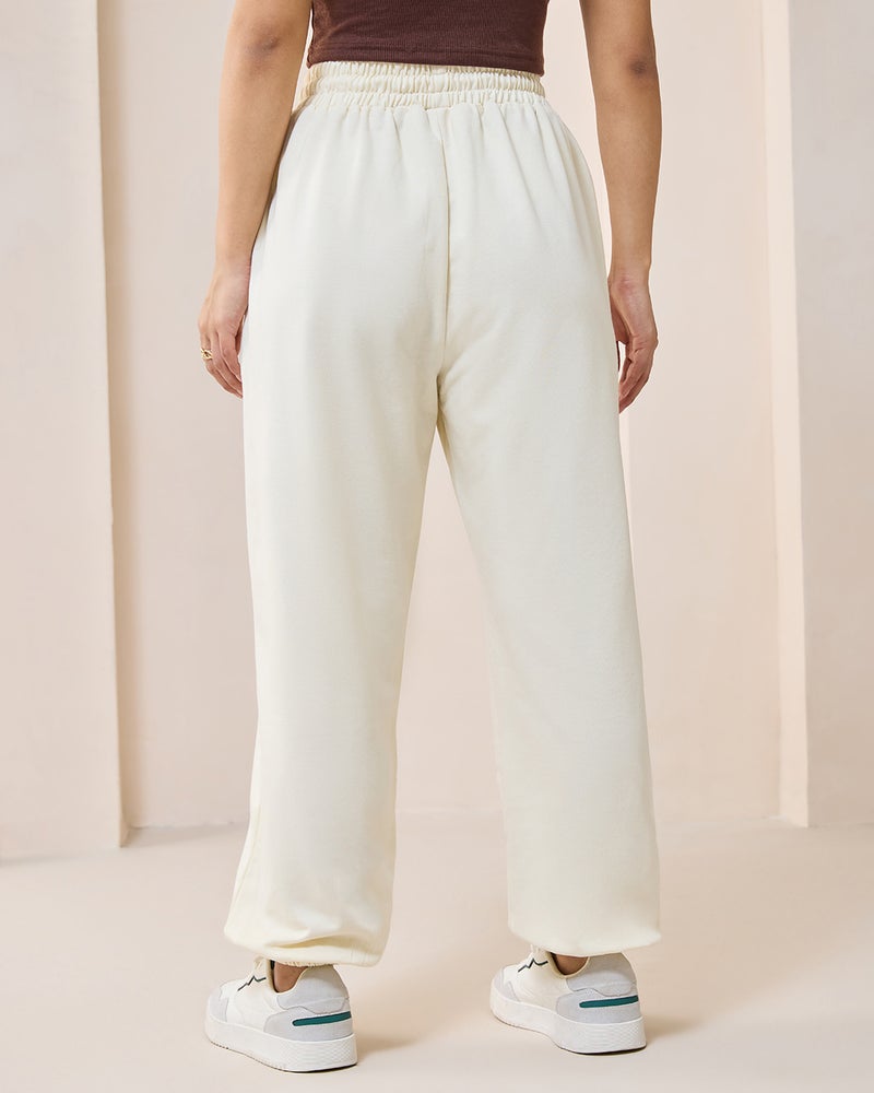 bewakoof Women's Gardenia Oversized Joggers - Image 4